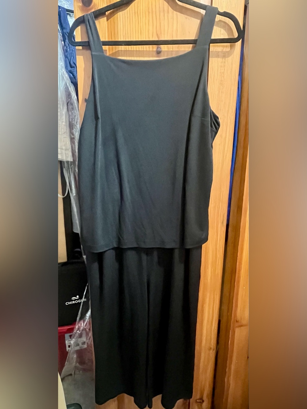 Jessica London Black Sleeveless Wide-Leg Jumpsuit